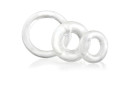 RingO 3-pack in clear, stretchy, body-safe SEBS